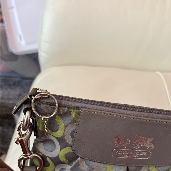 Coach Gray and Green Patterned Crossbody Bag - Picture 4 of 10